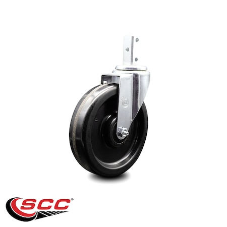 Service Caster 6 Inch Phenolic Wheel Swivel 7/8 Inch Square Stem Caster SCC-SQ20S615-PHS-78